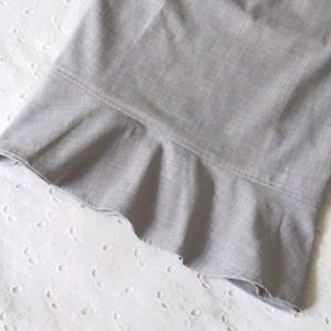 Duo Maternity Gray Skirt Kick Ruffle Stretch Size S